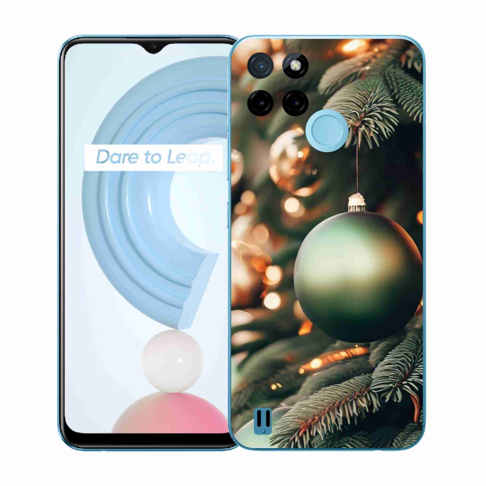 Gelový kryt mmCase na Realme C21Y/C25Y - vánoční ozdoby 1