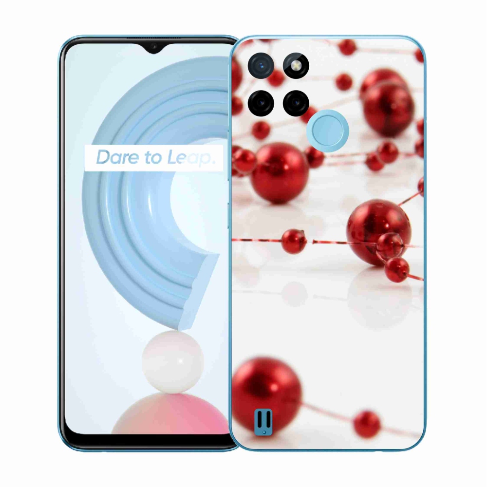 Gelový kryt mmCase na Realme C21Y/C25Y - vánoční řetěz