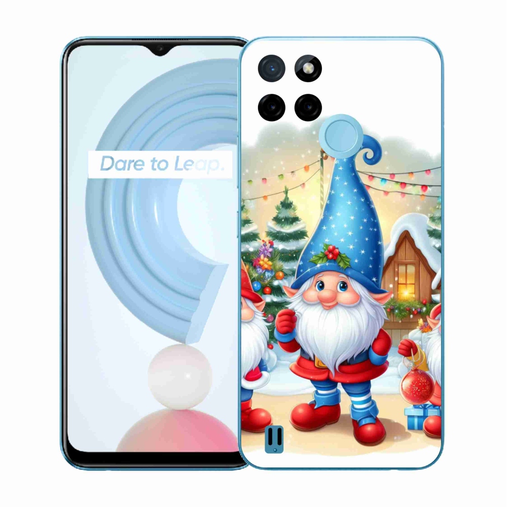 Gelový kryt mmCase na Realme C21Y/C25Y - vánoční skřítci