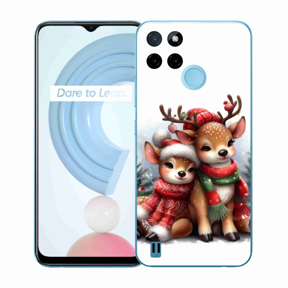 Gelový kryt mmCase na Realme C21Y/C25Y - vánoční sobi