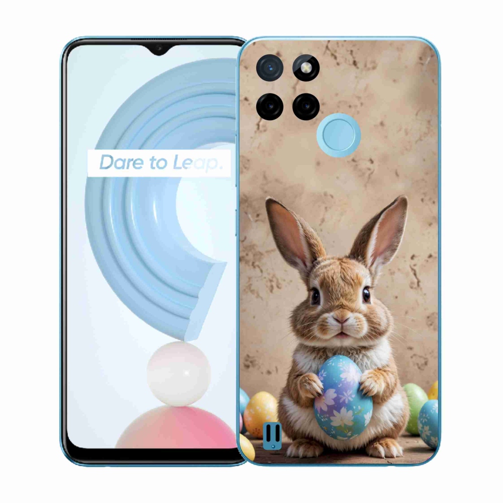 Gelový kryt mmCase na Realme C21Y/C25Y - velikonoční králíček