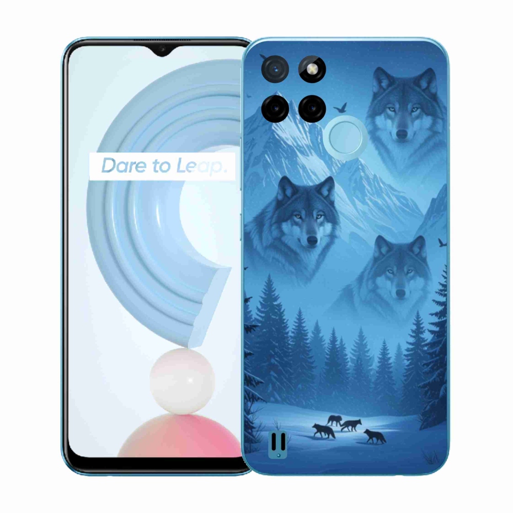 Gelový kryt mmCase na Realme C21Y/C25Y - vlčí smečka