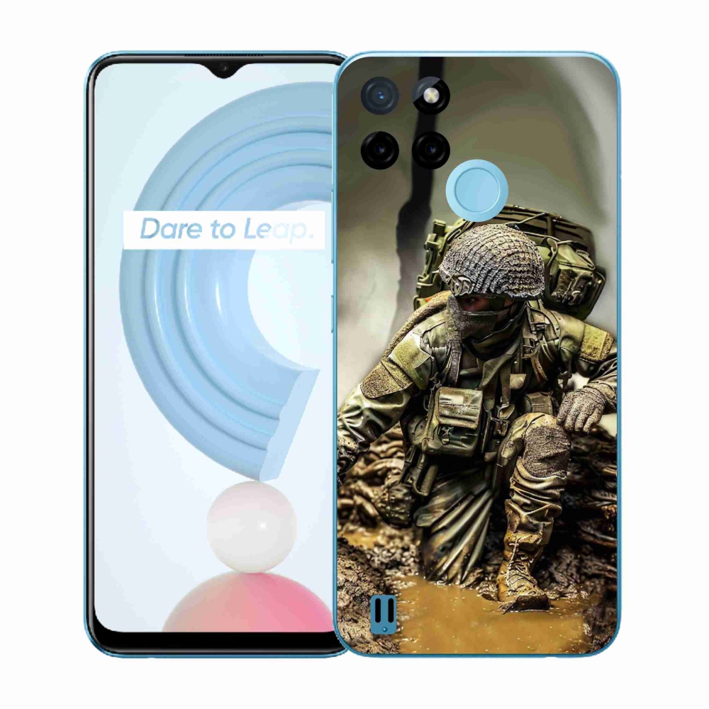 Gelový kryt mmCase na Realme C21Y/C25Y - voják