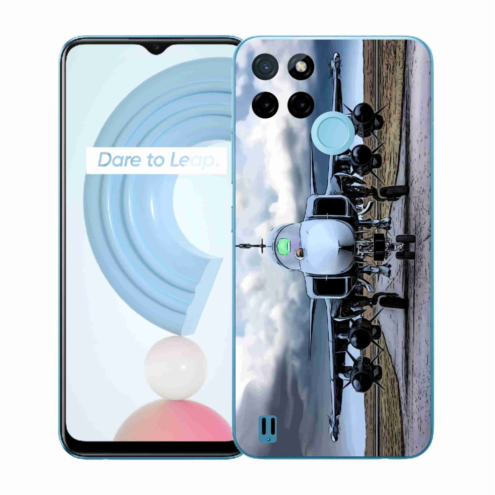 Gelový kryt mmCase na Realme C21Y/C25Y - vojenské letadlo