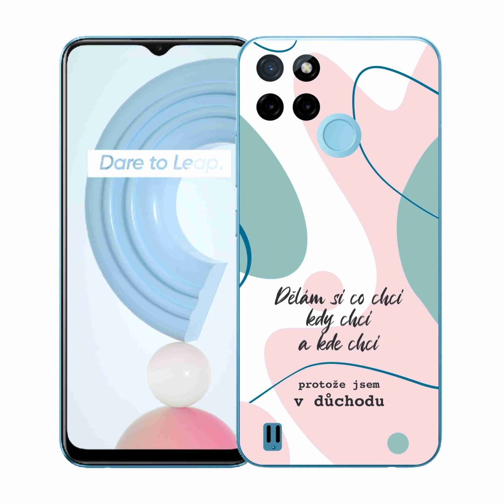 Gelový kryt mmCase na Realme C21Y/C25Y - vtipný text 10 bílé pozadí
