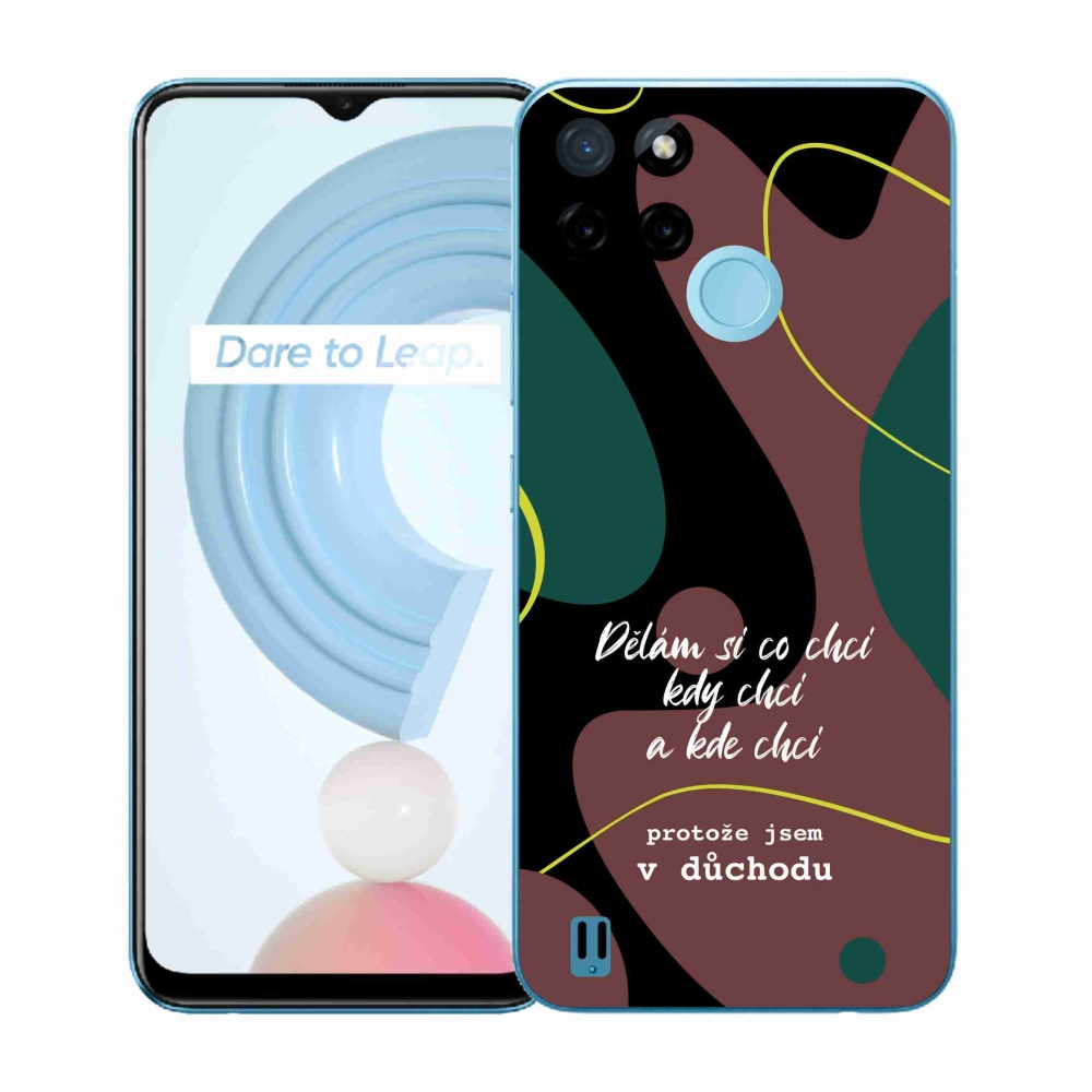 Gelový kryt mmCase na Realme C21Y/C25Y - vtipný text 10 černé pozadí