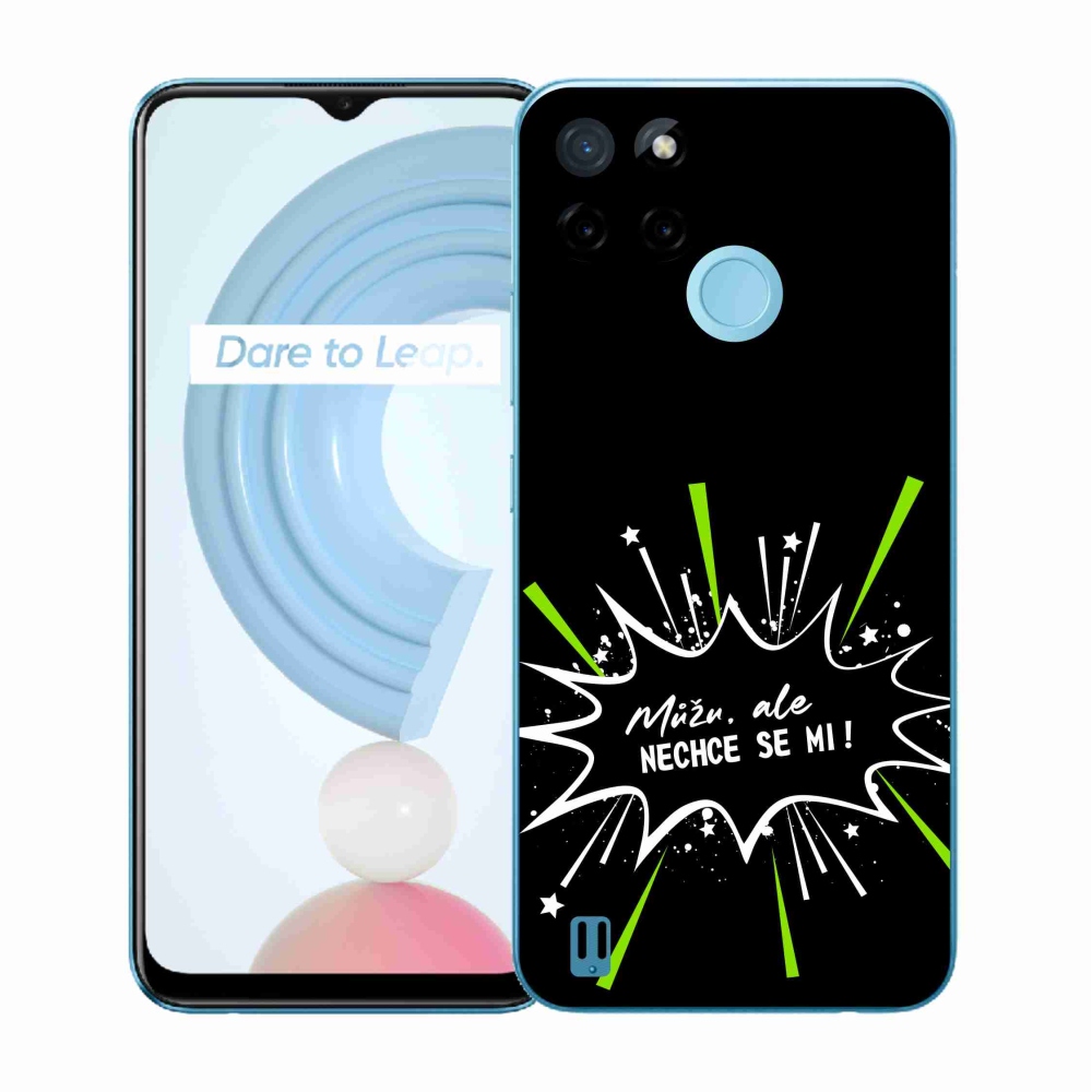 Gelový kryt mmCase na Realme C21Y/C25Y - vtipný text 11 černé pozadí