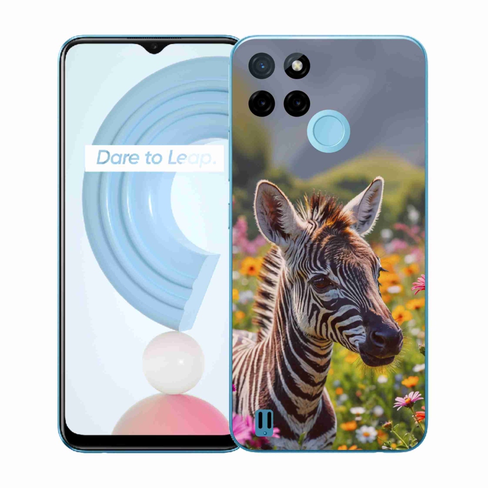 Gelový kryt mmCase na Realme C21Y/C25Y - zebra na louce