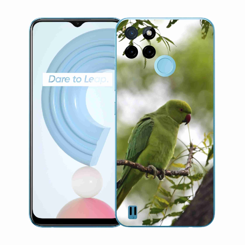 Gelový kryt mmCase na Realme C21Y/C25Y - zelený papoušek