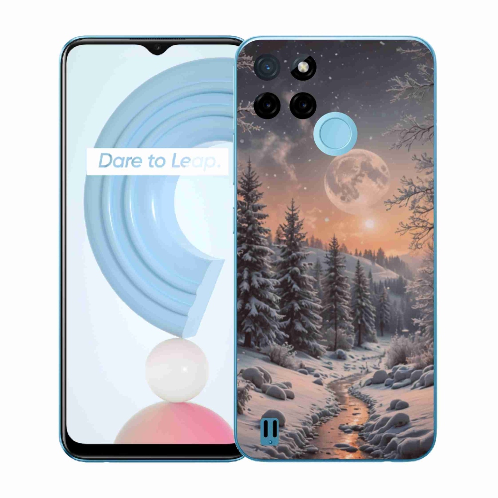 Gelový kryt mmCase na Realme C21Y/C25Y - zimní krajina 2