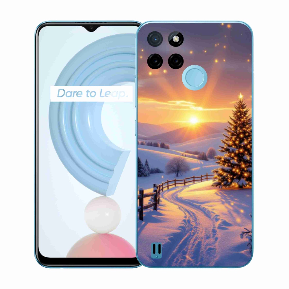 Gelový kryt mmCase na Realme C21Y/C25Y - zimní krajina