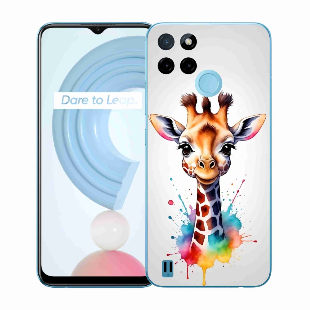 Gelový kryt mmCase na Realme C21Y/C25Y - žirafa 1