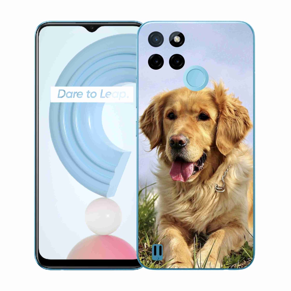 Gelový kryt mmCase na Realme C21Y/C25Y - zlatý retrívr