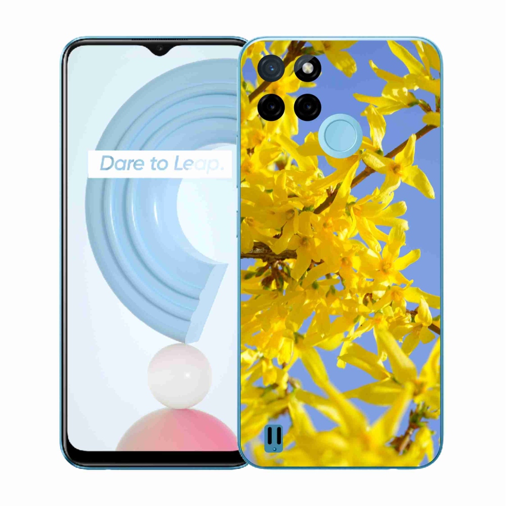 Gelový kryt mmCase na Realme C21Y/C25Y - žluté květy