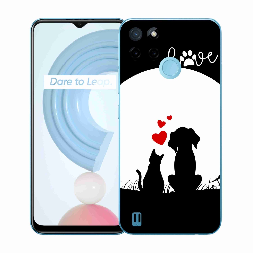 Gelový kryt mmCase na Realme C21Y/C25Y - zvířecí láska