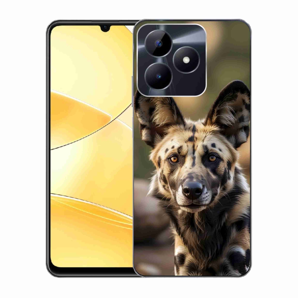 Gelový kryt mmCase na Realme C51/C53 - africký divoký pes