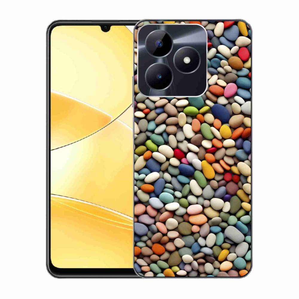 Gelový kryt mmCase na Realme C51/C53 - barevné kamínky 2