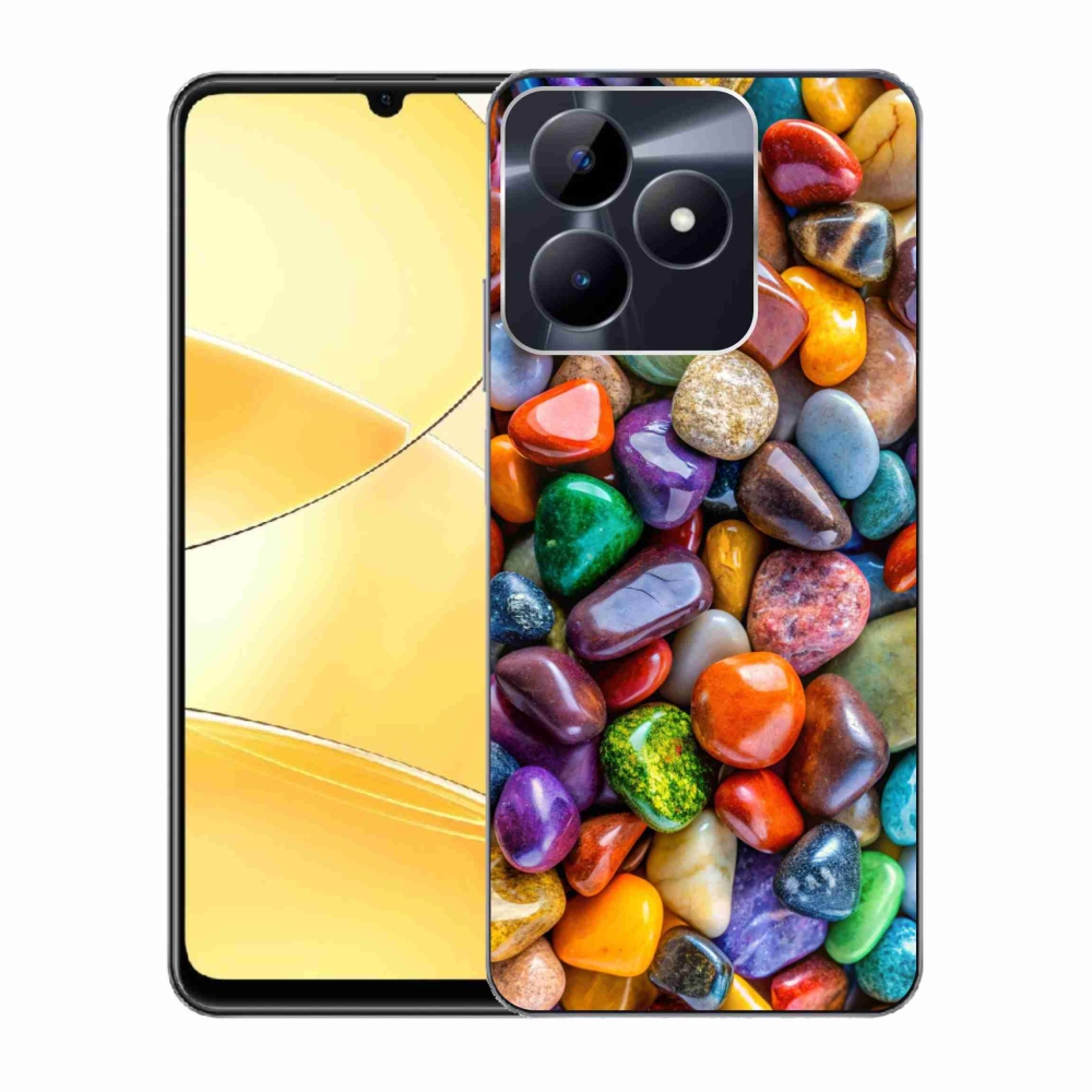 Gelový kryt mmCase na Realme C51/C53 - barevné kamínky
