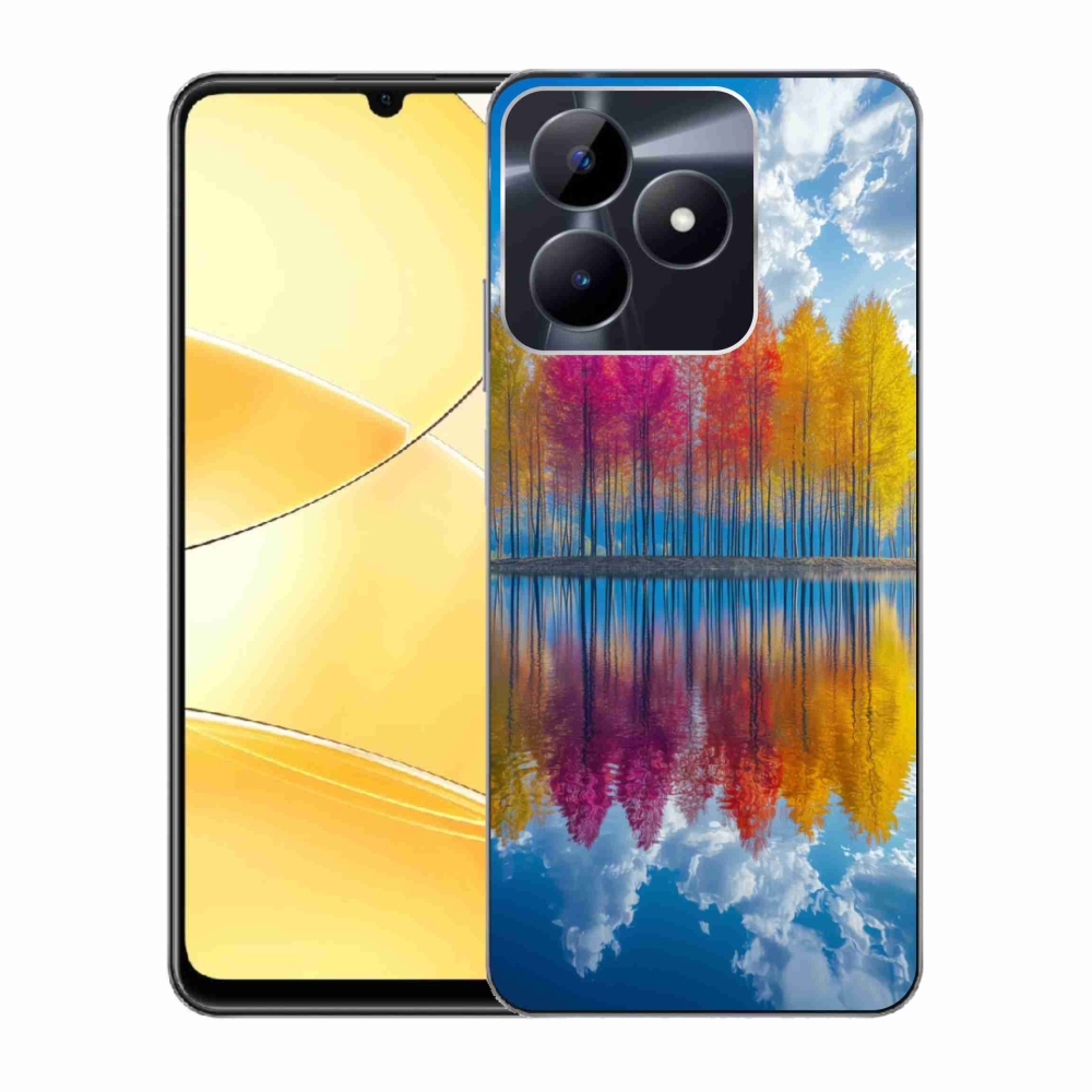 Gelový kryt mmCase na Realme C51/C53 - barevné stromy