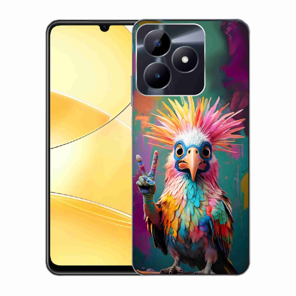 Gelový kryt mmCase na Realme C51/C53 - barevný rebel