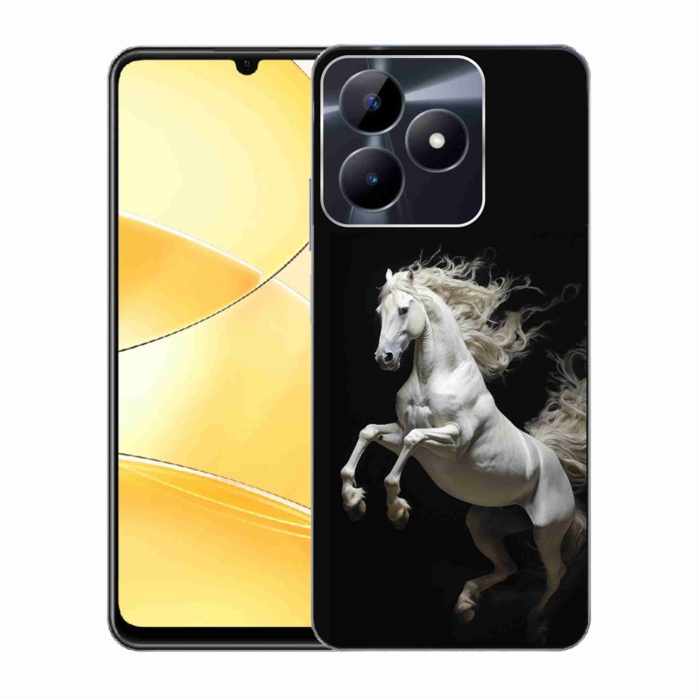 Gelový kryt mmCase na Realme C51/C53 - bílý kůň 4