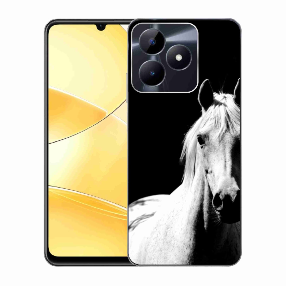 Gelový kryt mmCase na Realme C51/C53 - bílý kůň 5