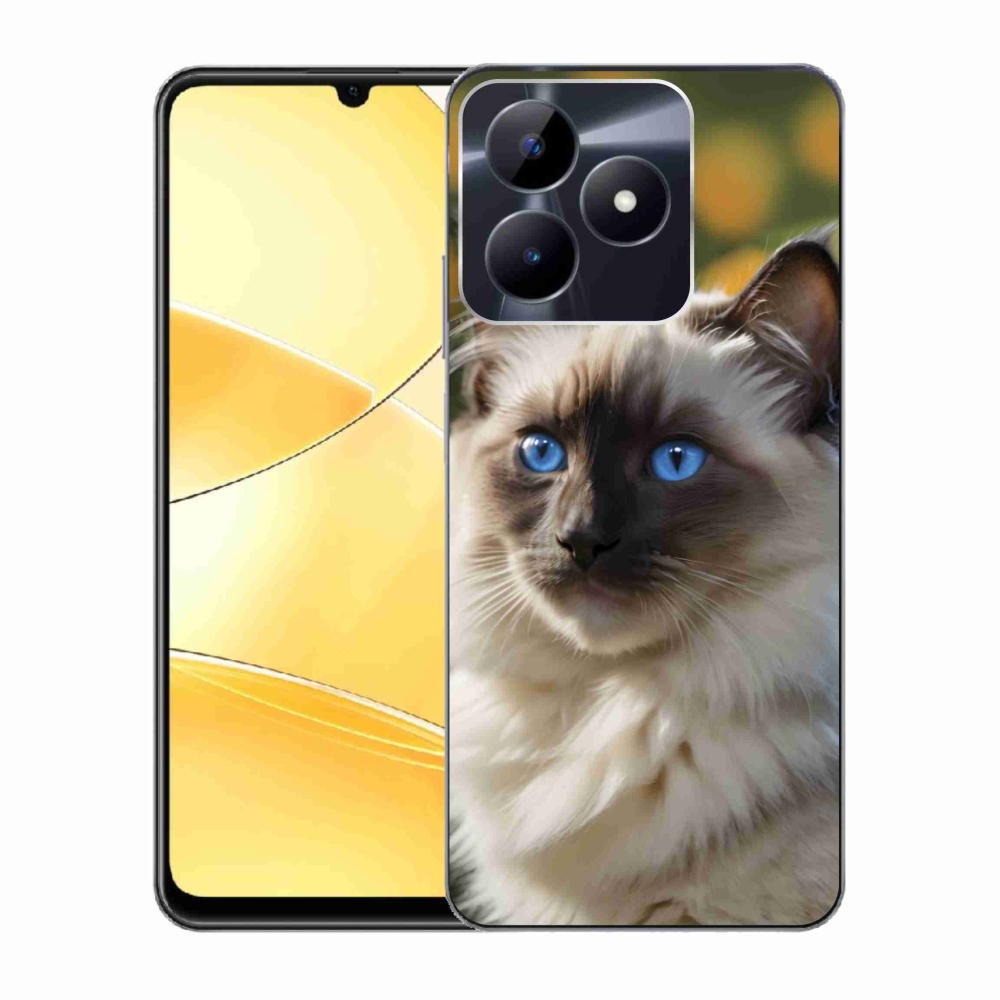 Gelový kryt mmCase na Realme C51/C53 - bílý ragdoll