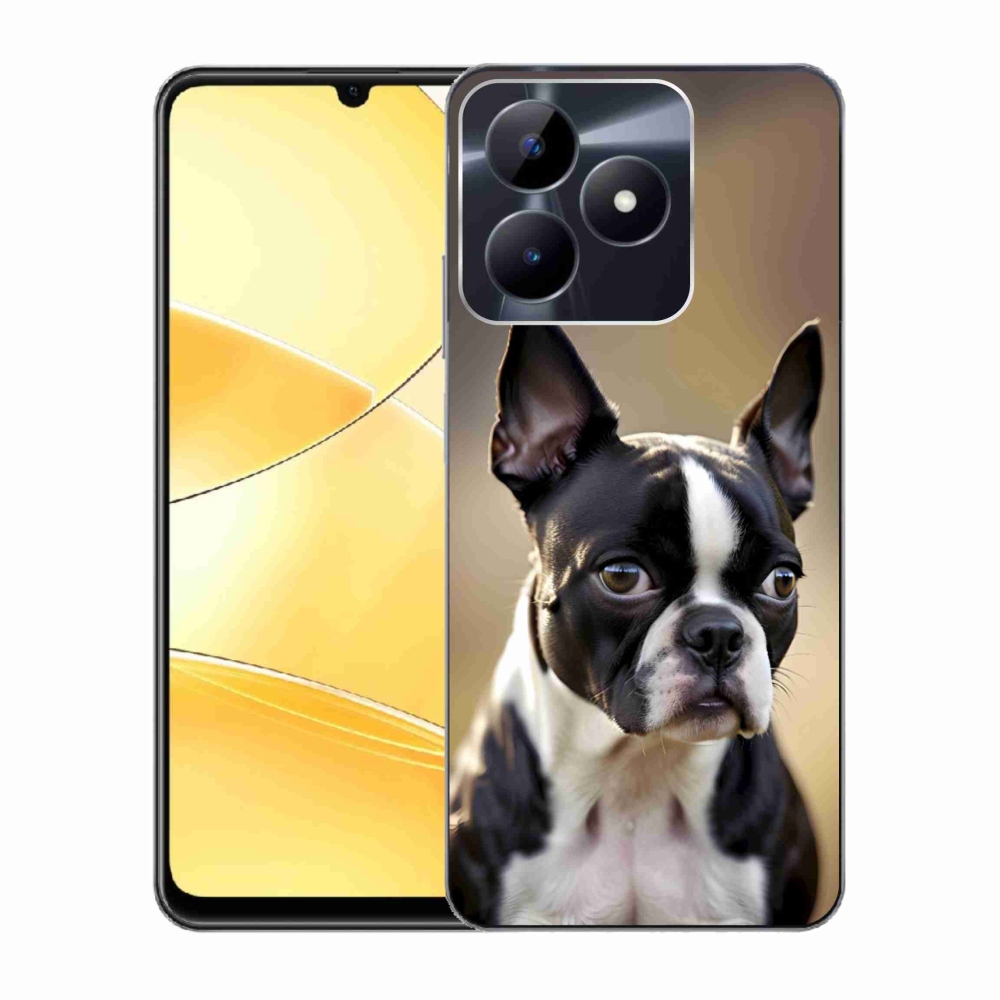 Gelový kryt mmCase na Realme C51/C53 - bostonský teriér