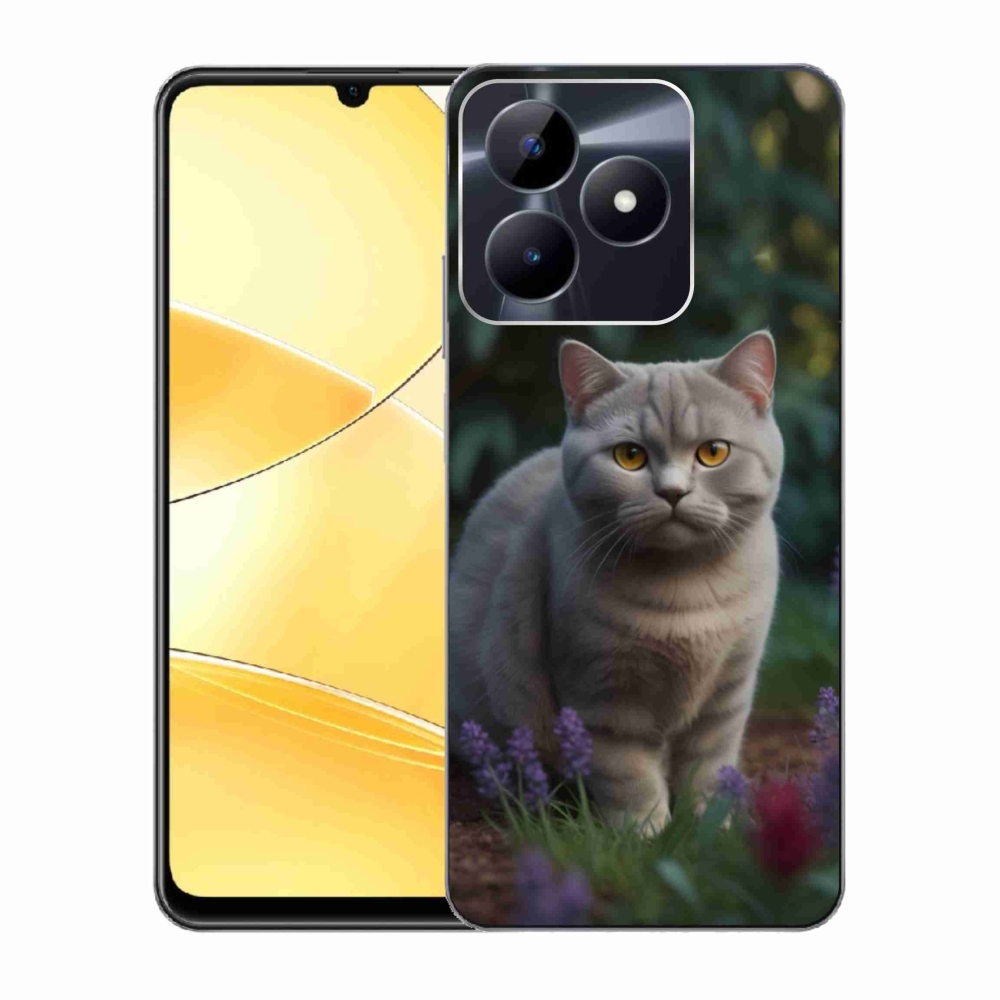 Gelový kryt mmCase na Realme C51/C53 - britská kočka