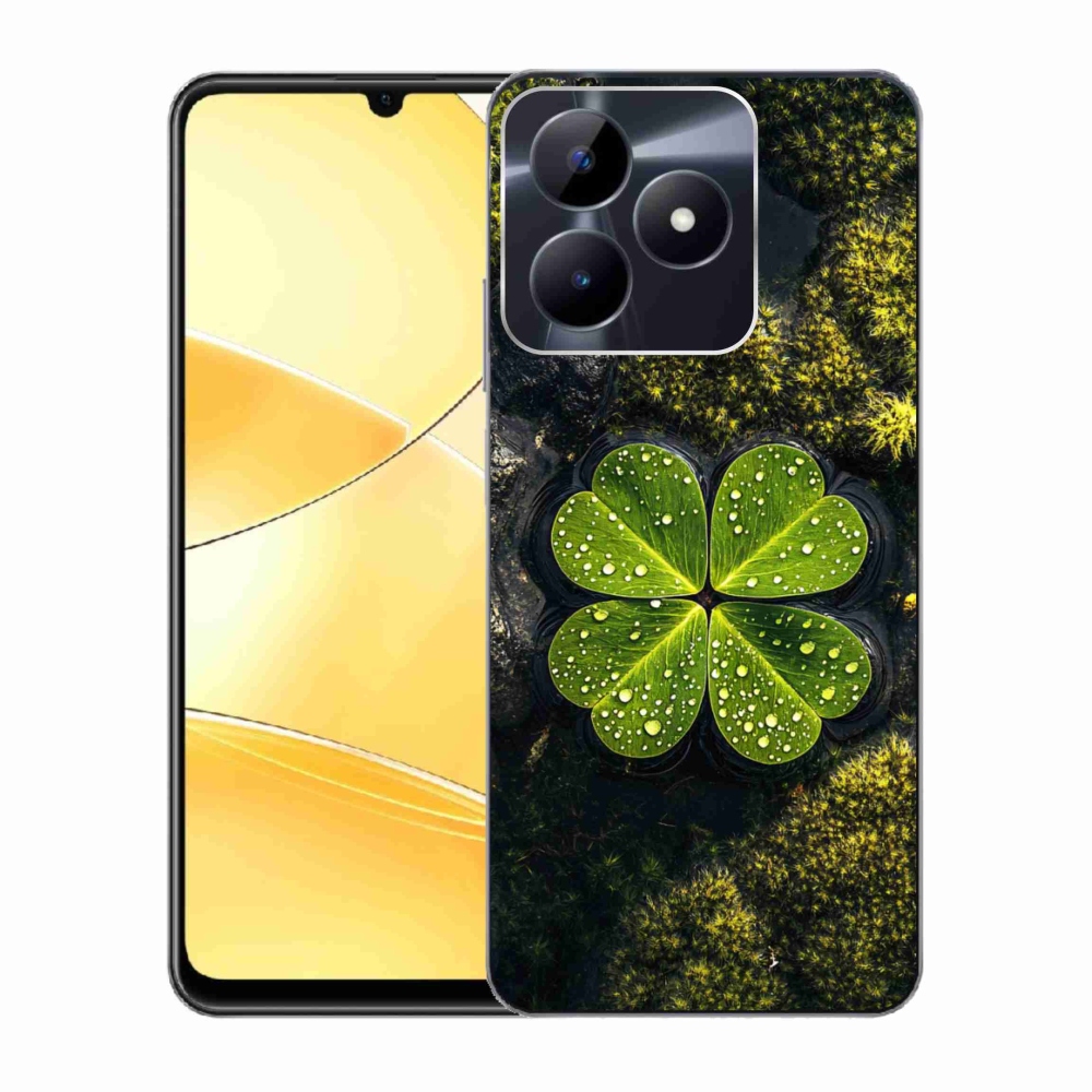 Gelový kryt mmCase na Realme C51/C53 - čtyřlístek
