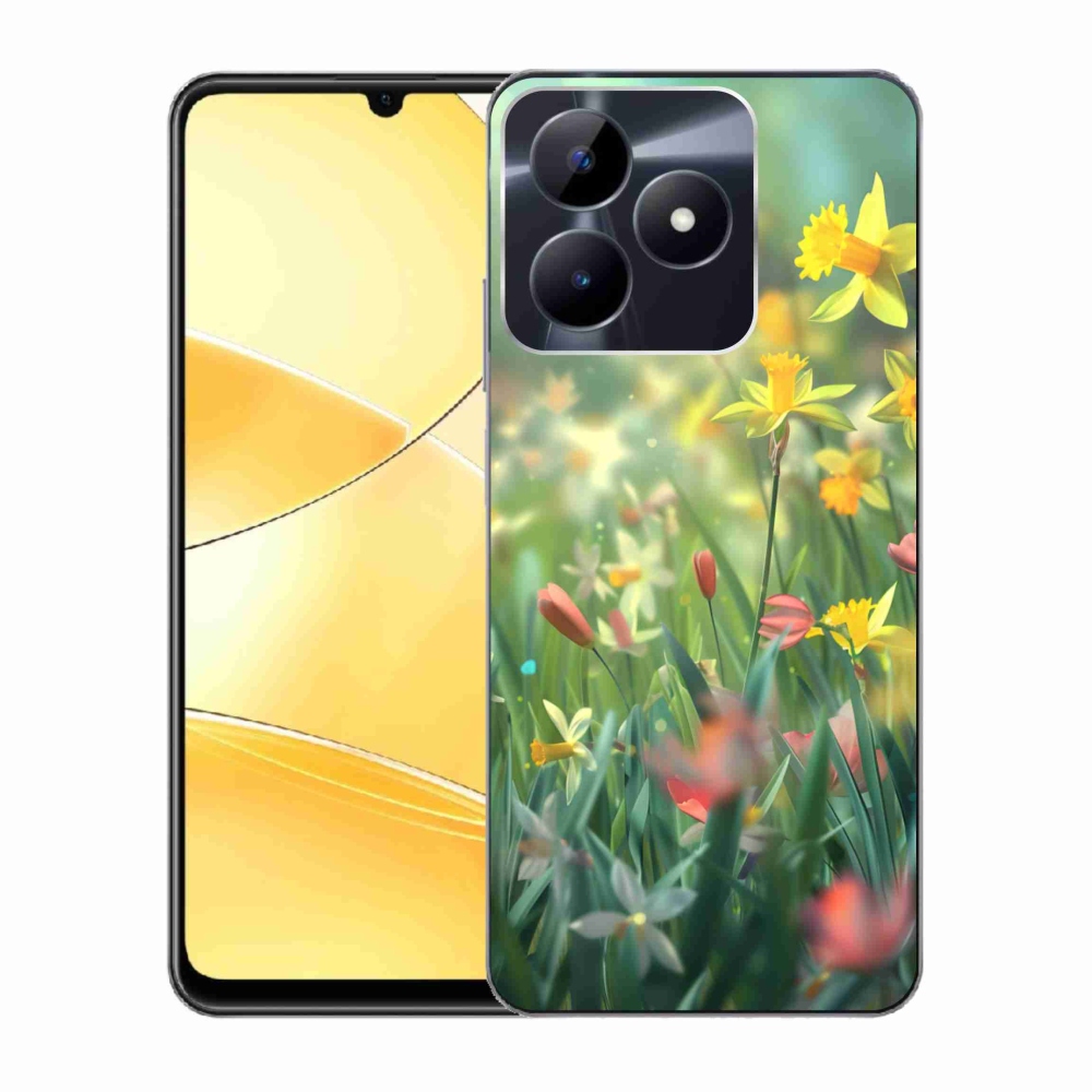 Gelový kryt mmCase na Realme C51/C53 - jarní květy