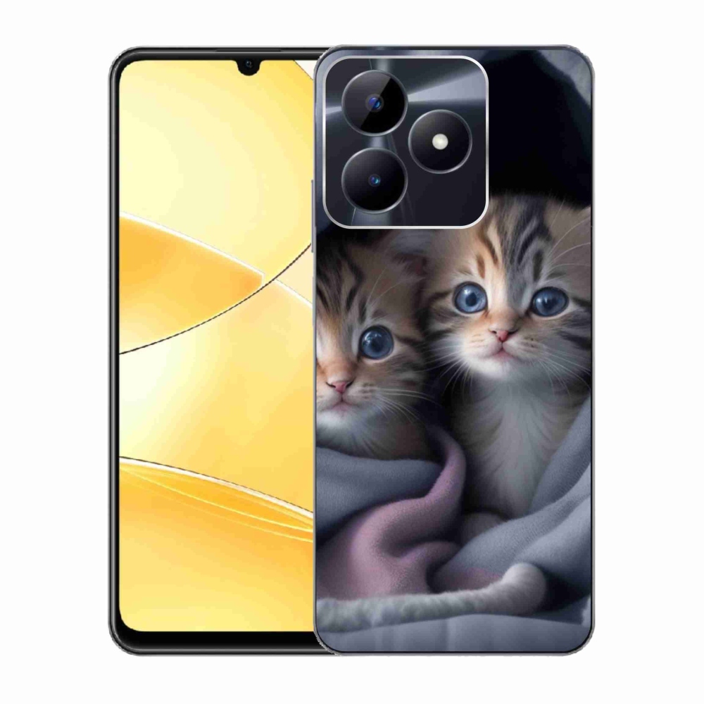 Gelový kryt mmCase na Realme C51/C53 - kočičí duo 2