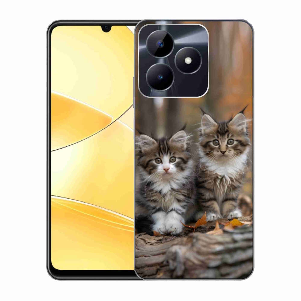 Gelový kryt mmCase na Realme C51/C53 - kočičí duo 3