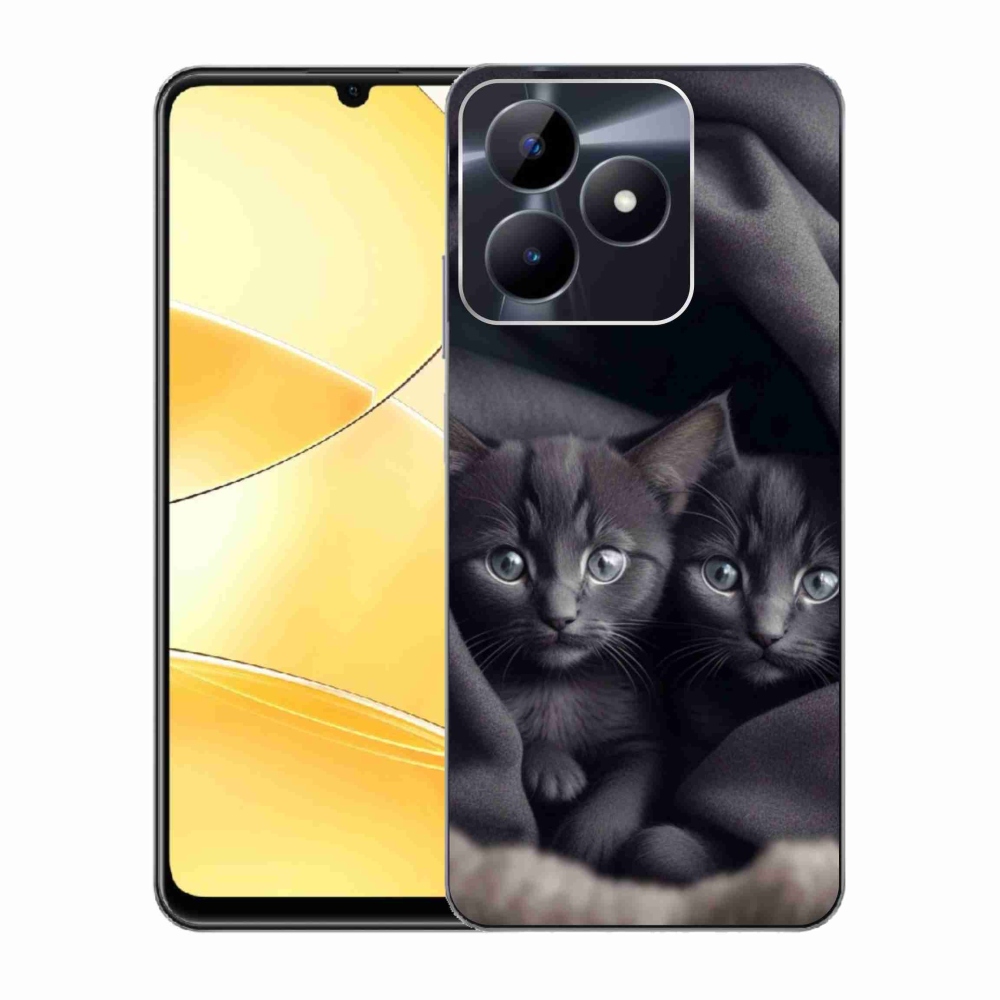 Gelový kryt mmCase na Realme C51/C53 - kočičí duo