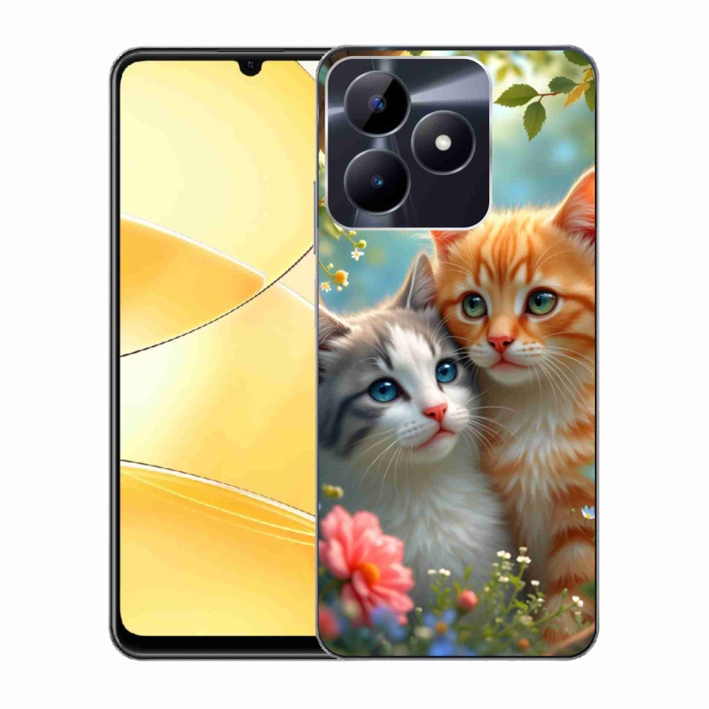 Gelový kryt mmCase na Realme C51/C53 - kočičí láska 2