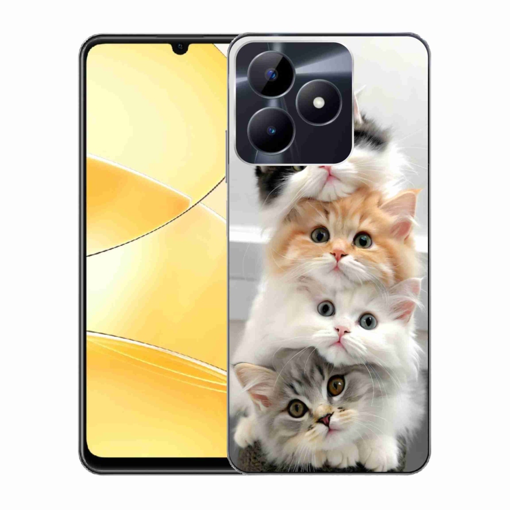 Gelový kryt mmCase na Realme C51/C53 - kočičí parta