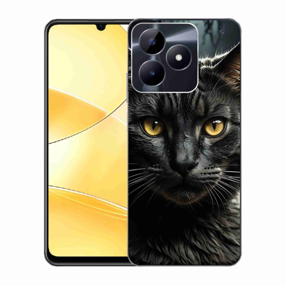 Gelový kryt mmCase na Realme C51/C53 - kočičí pohled 3