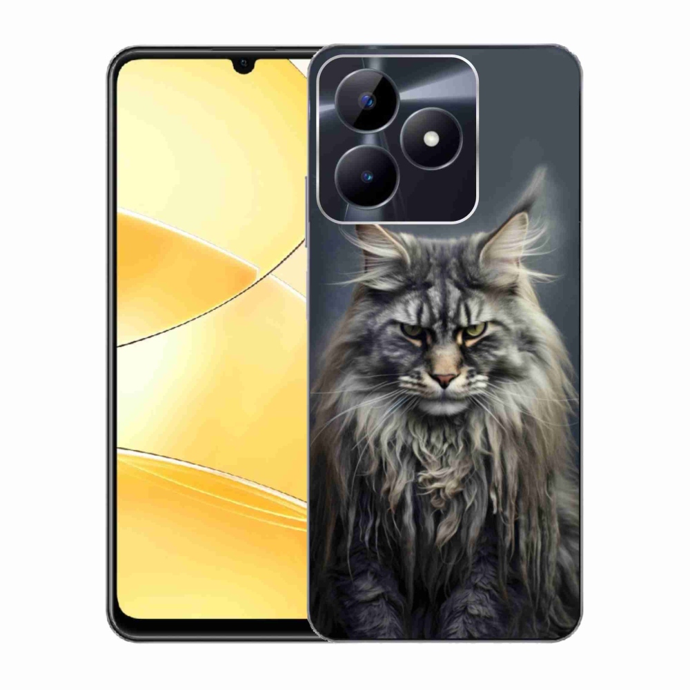Gelový kryt mmCase na Realme C51/C53 - kočíčí pohled 4