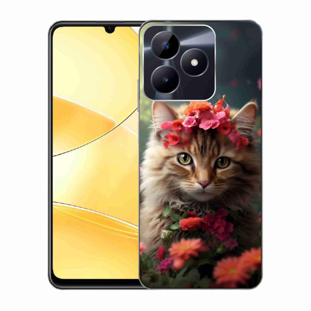 Gelový kryt mmCase na Realme C51/C53 - kočíčí princezna