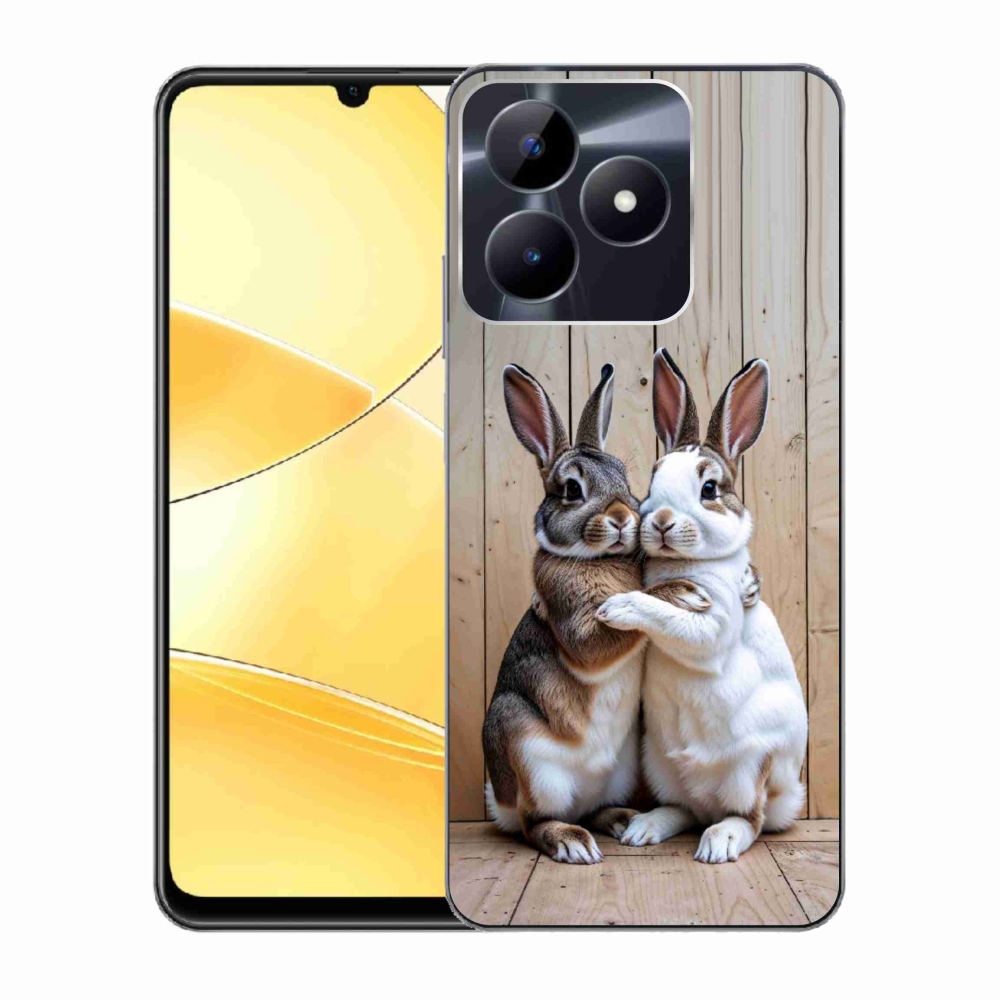 Gelový kryt mmCase na Realme C51/C53 - králičí pár