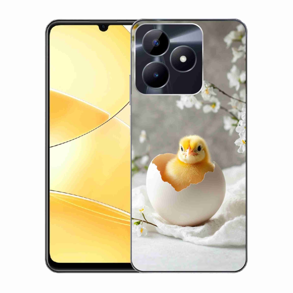 Gelový kryt mmCase na Realme C51/C53 - kuřátko