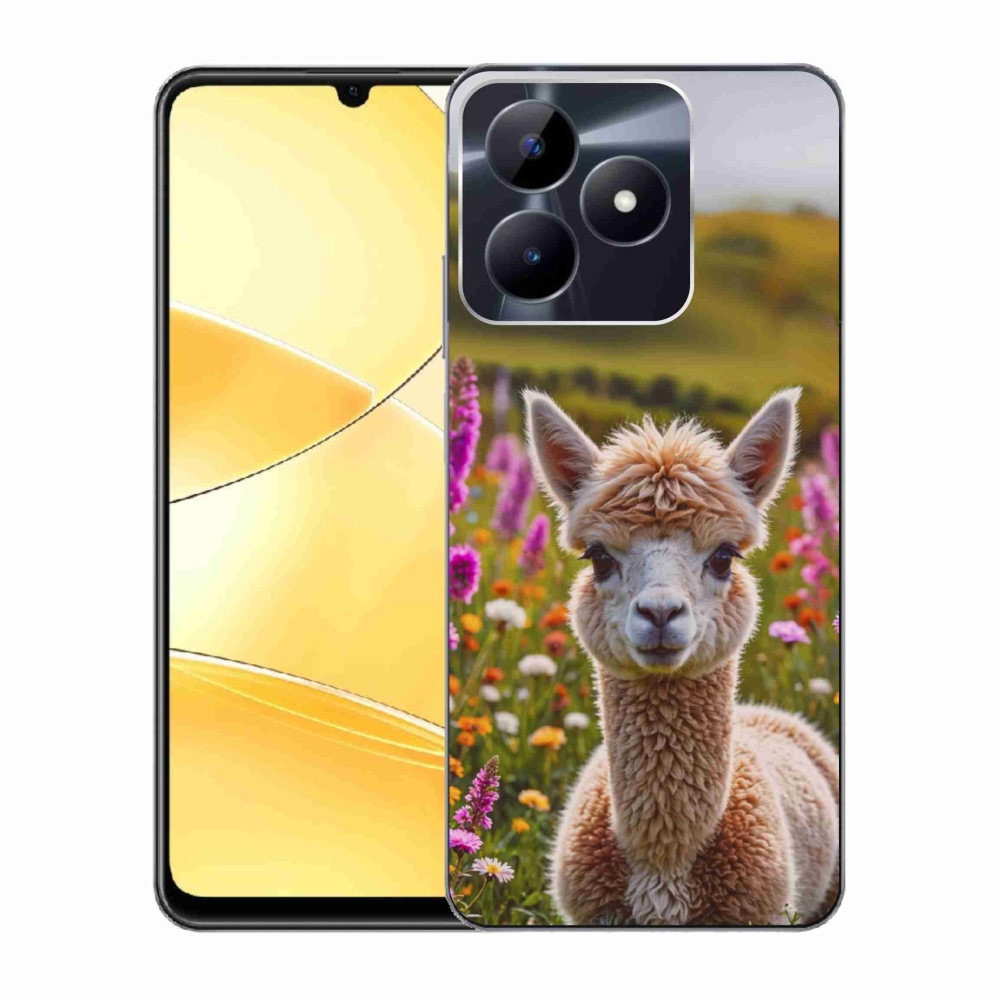 Gelový kryt mmCase na Realme C51/C53 - lama na louce