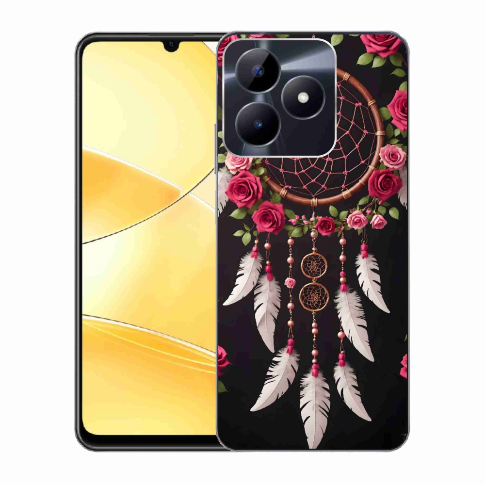 Gelový kryt mmCase na Realme C51/C53 - lapač snů s růžemi