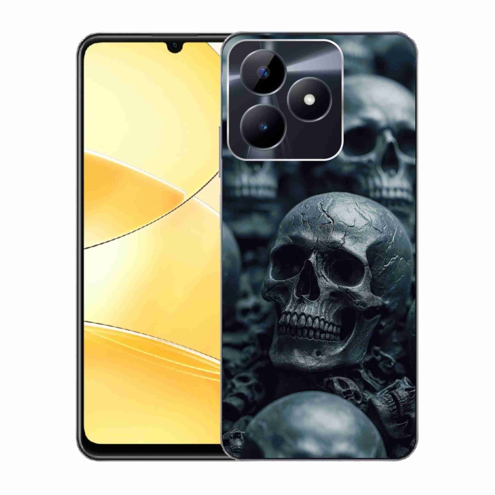 Gelový kryt mmCase na Realme C51/C53 - lebka 2