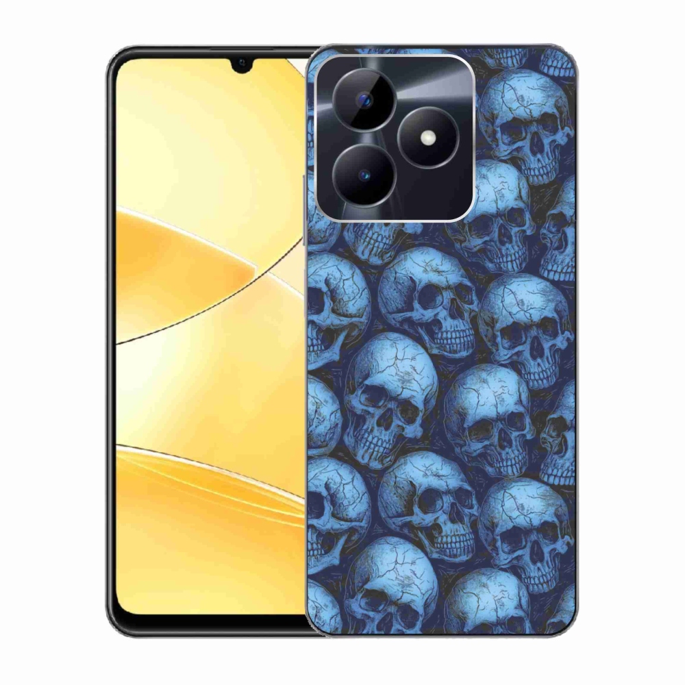 Gelový kryt mmCase na Realme C51/C53 - lebky
