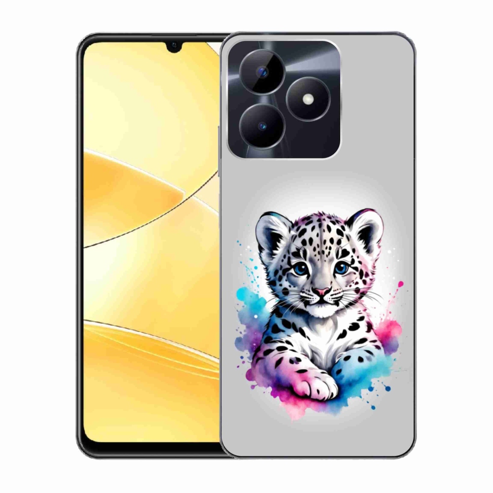 Gelový kryt mmCase na Realme C51/C53 - levhartí mládě