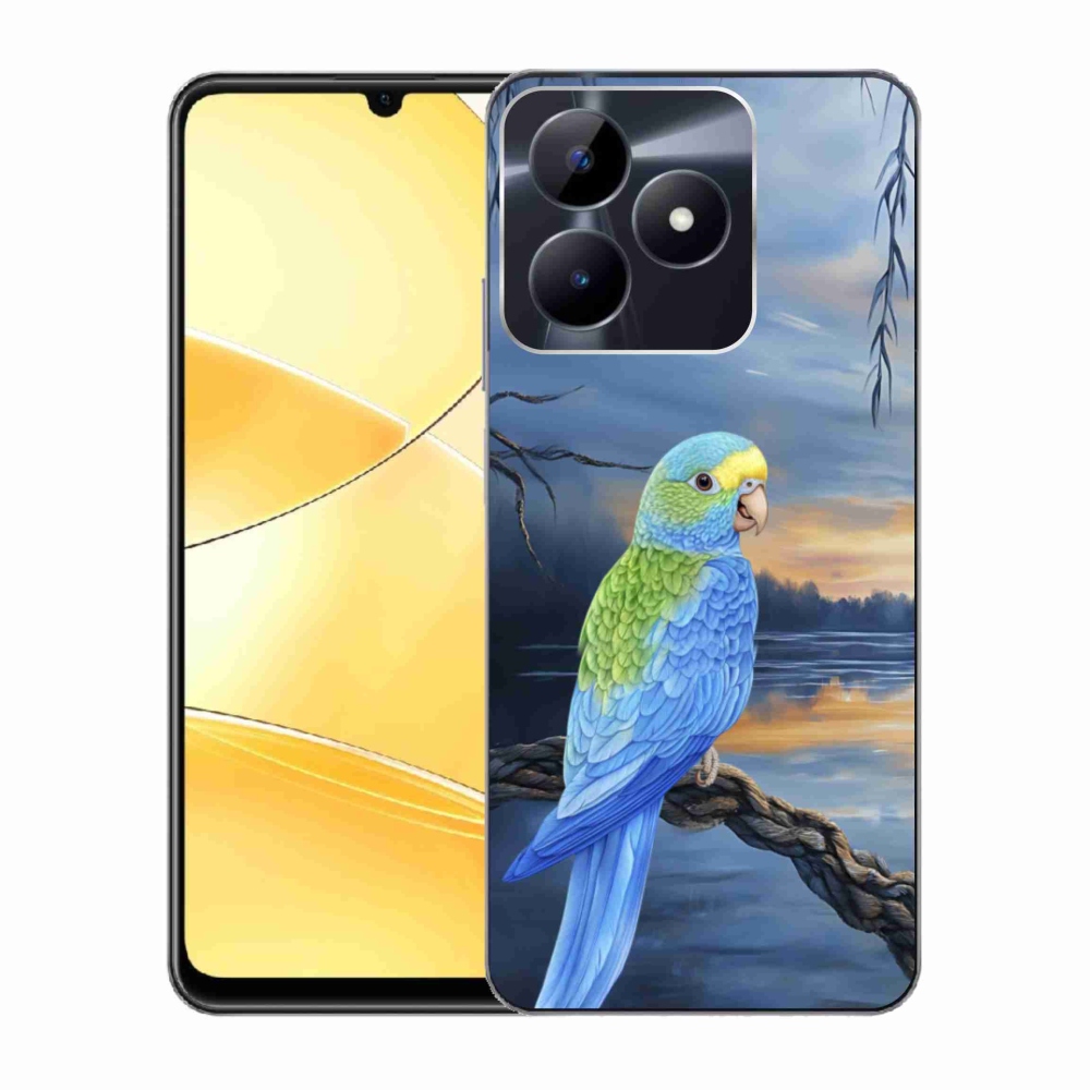 Gelový kryt mmCase na Realme C51/C53 - modrý papoušek