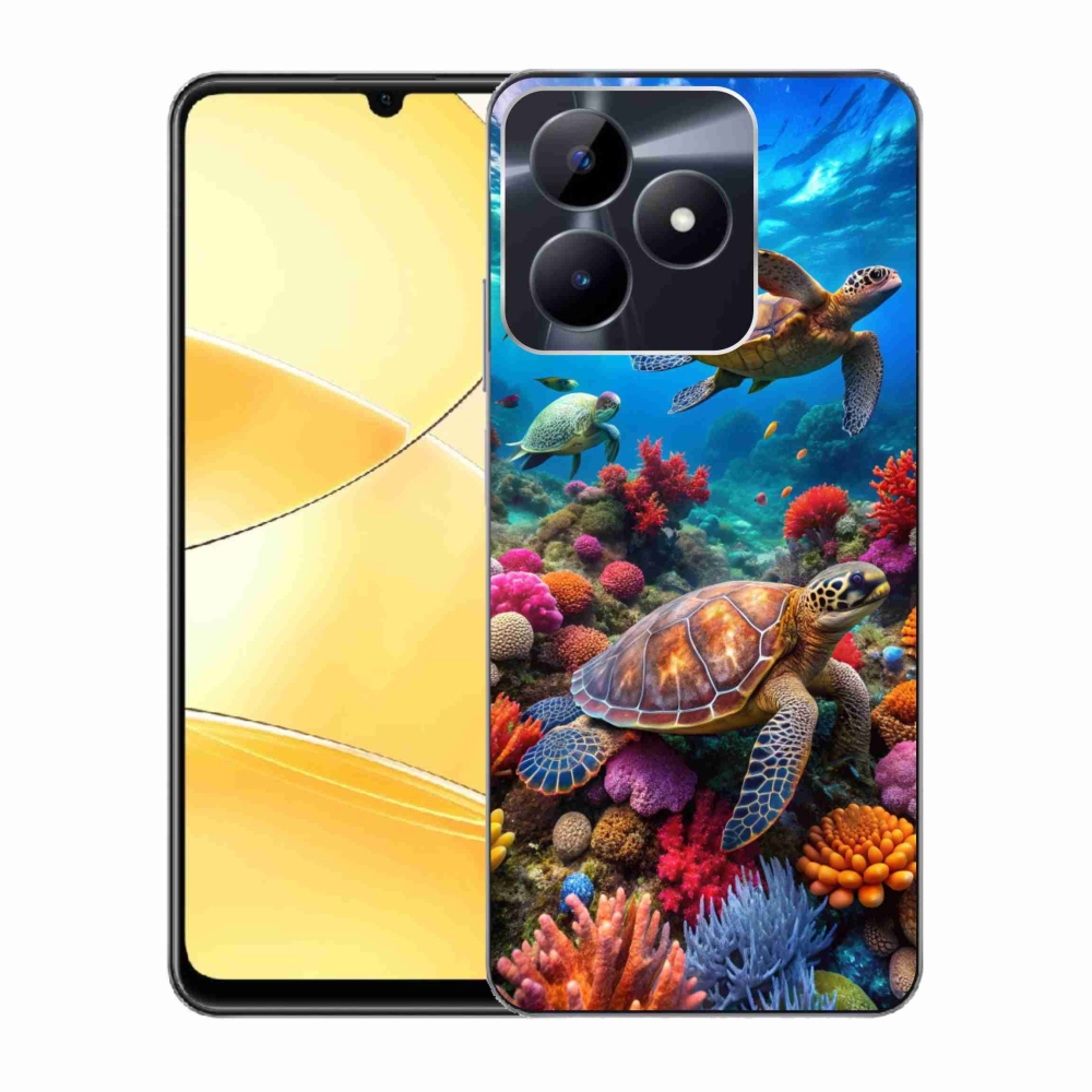 Gelový kryt mmCase na Realme C51/C53 - mořský svět 2