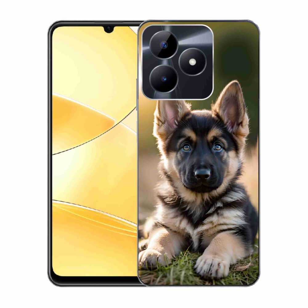 Gelový kryt mmCase na Realme C51/C53 - německý ovčák v přírodě