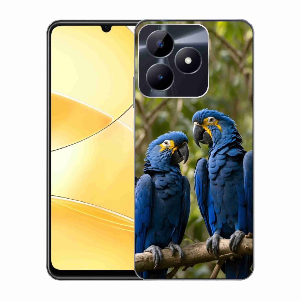 Gelový kryt mmCase na Realme C51/C53 - papouščí duo